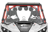 LED Light Kit Front Mount 40 Inch Black Dual Row White DRL Can-Am Commander Max Rough Country