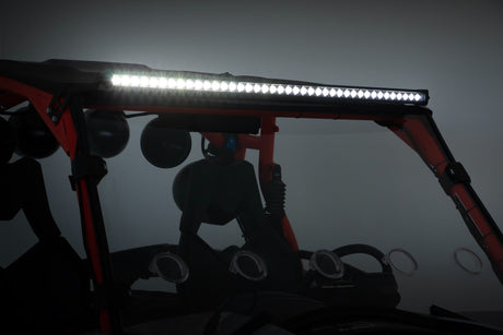 LED Light Kit Front Mount 40 Inch Black Dual Row White DRL Can-Am Commander Max Rough Country