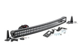 LED Light Kit Front Mount 40 Inch Black Dual Row Amber DRL Can-Am Commander Max Rough Country