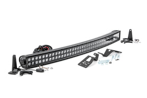 LED Light Kit Front Mount 40 Inch Black Dual Row Amber DRL Can-Am Commander Max Rough Country