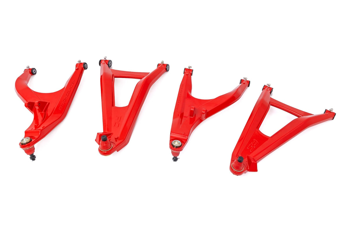 Aluminum Control Arms High Clearance w/ 2 Inch Forward Offset Red Can-Am Defender HD Rough Country