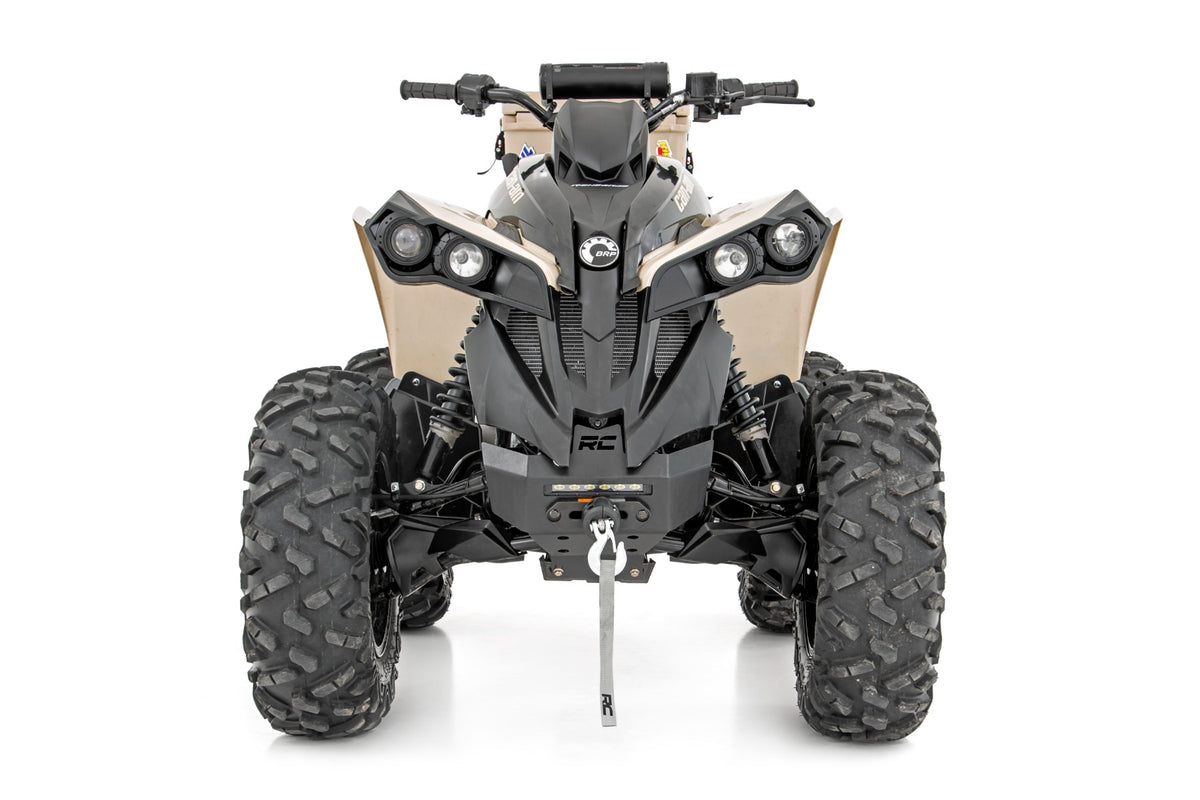 Winch Bumper 4500-Lb Winch Synthetic Rope Can-Am Renegade 1000/Renegade 500 Rough Country