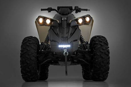 Winch Bumper 4500-Lb Winch Black Series LED 6 Inch Light Can-Am Renegade 1000/Renegade 500 Rough Country
