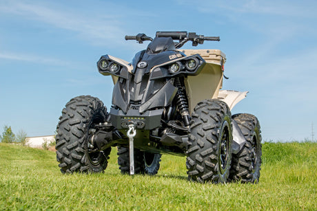 Winch Bumper 4500-Lb Winch Black Series LED 6 Inch Light Can-Am Renegade 1000/Renegade 500 Rough Country