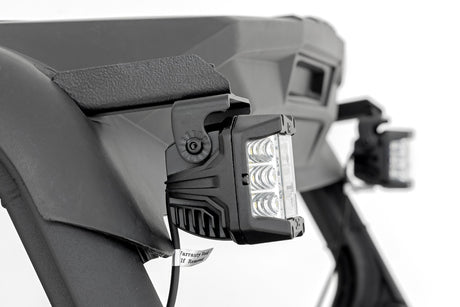 LED Light Kit Rear Mount 2 Inch Black Pair Flood Can-Am Maverick Sport 1000R Rough Country