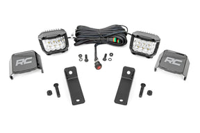 LED Light Kit Rear Mount 2 Inch Chrome Pair Wide Angle Can-Am Maverick Sport 1000R Rough Country
