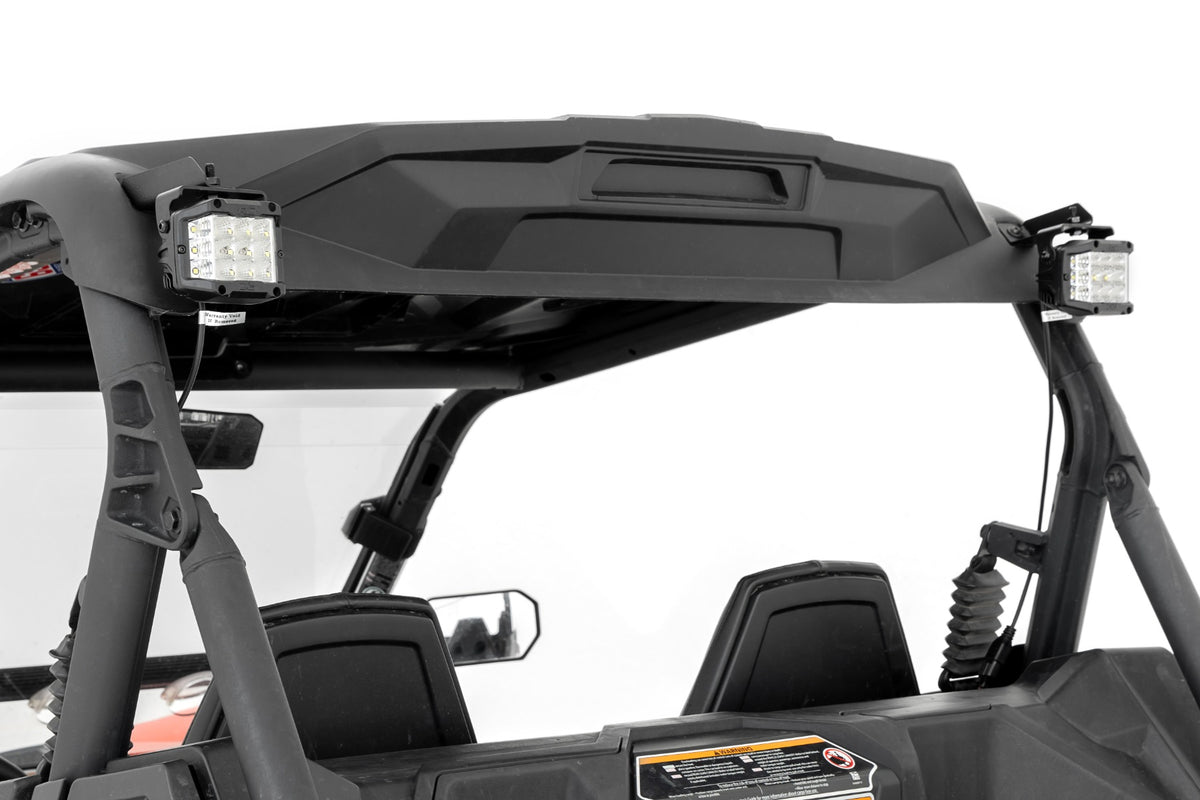 LED Light Kit Rear Mount 2 Inch Chrome Pair Wide Angle Can-Am Maverick Sport 1000R Rough Country