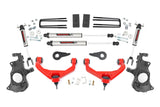 3.5 Inch Knuckle Lift Kit V2 w/ Overloads Red Silverado/Sierra 2500HD/3500HD (11-19) Rough Country