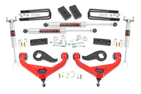 3 Inch Lift Kit UCAs M1 w/ Overloads Red Silverado/Sierra 2500HD/3500HD (20-26) Rough Country