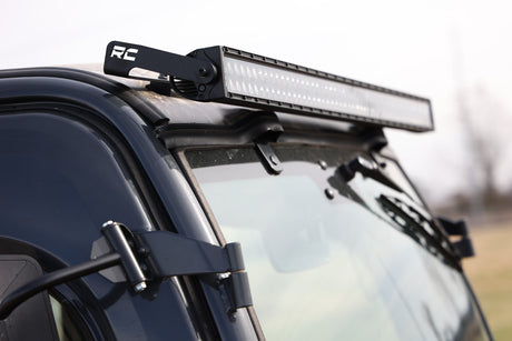 LED Black Single Row DRL Light Bar Kit 50 Inch Kubota RTV-X1120 Rough Country