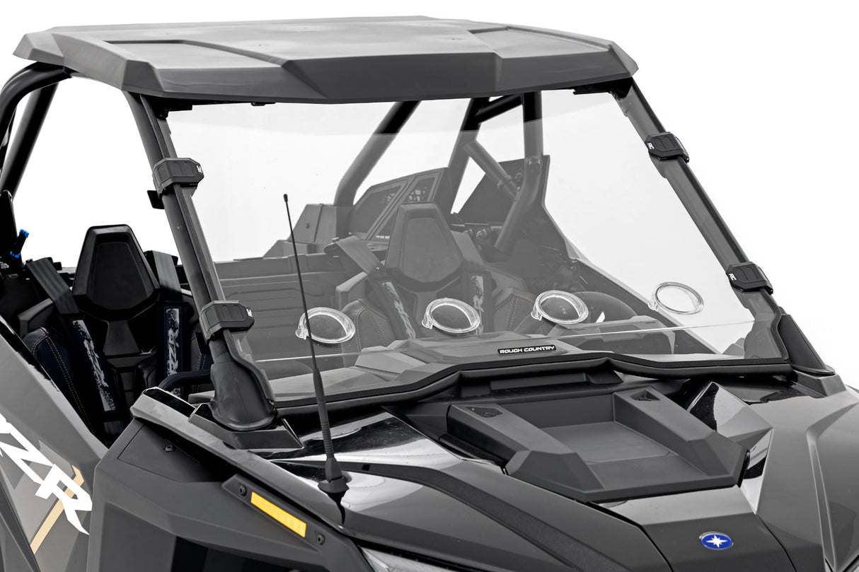 Vented Full Windshield Scratch Resistant Polaris RZR Turbo R 4 Rough Country