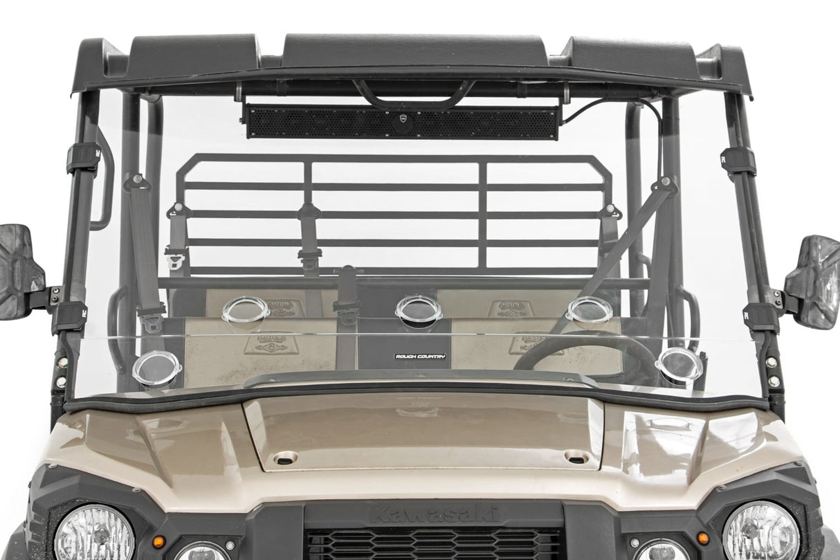 Vented Full Windshield Scratch Resistant Kawasaki Mule PRO-FX Rough Country