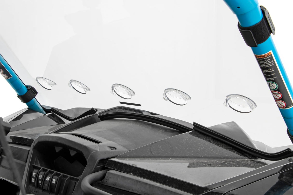 Vented Full Windshield Scratch Resistant Can-Am Maverick Max 1000R X Rough Country