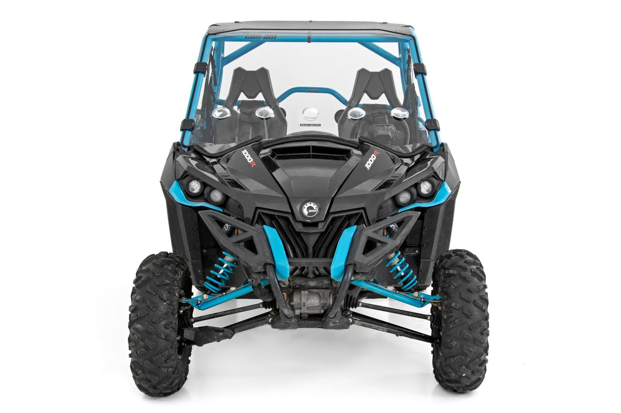 Vented Full Windshield Scratch Resistant Can-Am Maverick Max 1000R X Rough Country