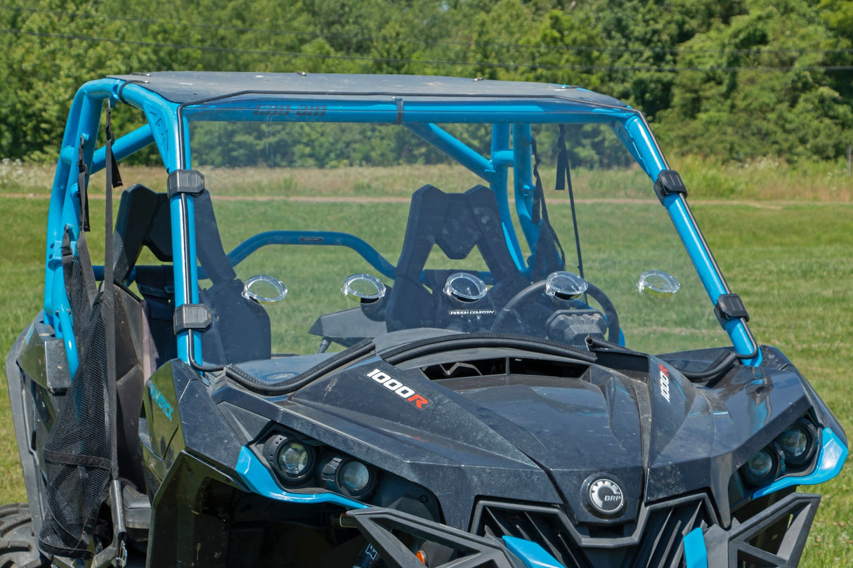 Vented Full Windshield Scratch Resistant Can-Am Maverick Max 1000R X Rough Country