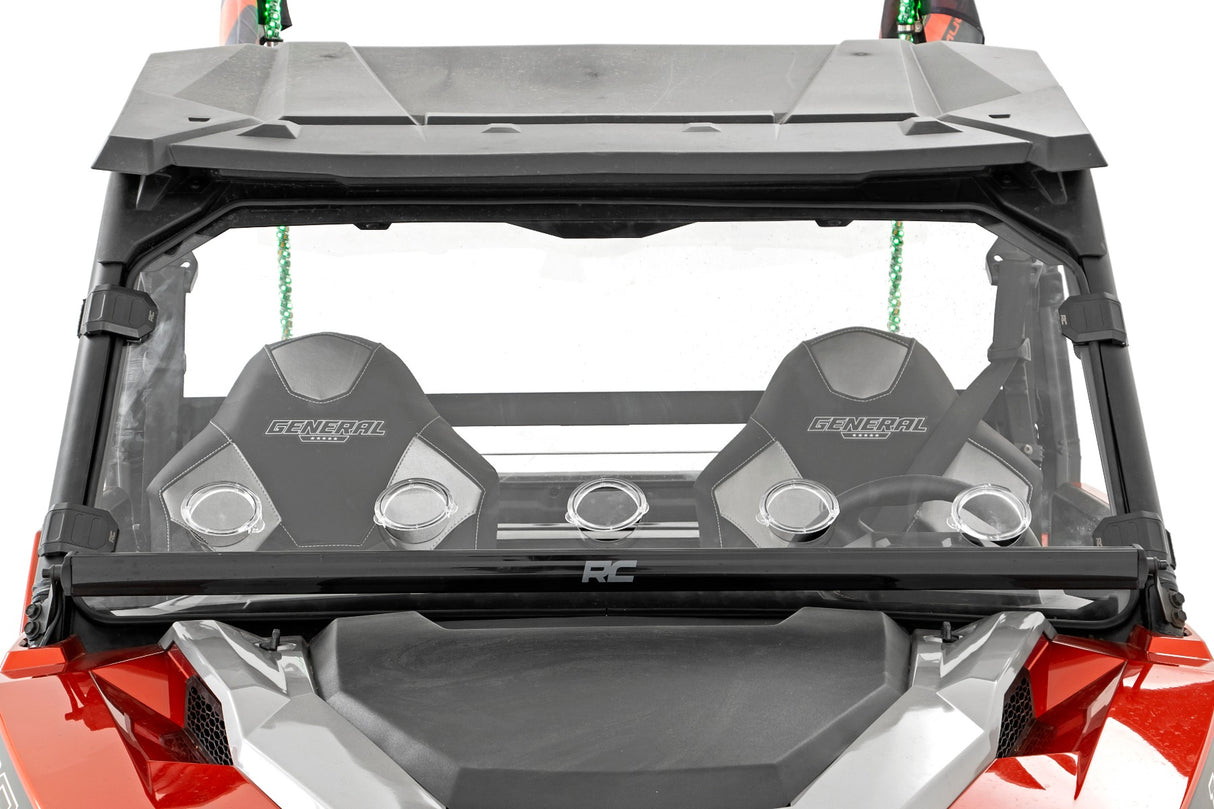 Vented Full Windshield Scratch Resistant Polaris General XP 4 1000 Rough Country