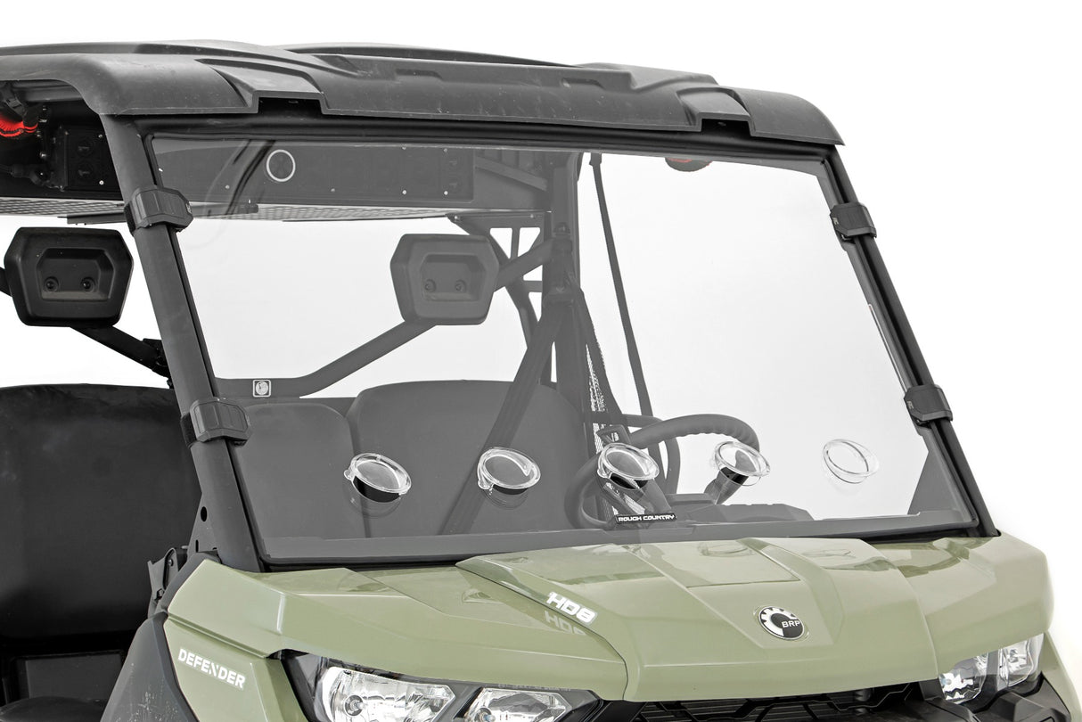 Vented Full Windshield Scratch Resistant Can-Am Defender HD 5/HD 8/HD 9/HD 10 Rough Country