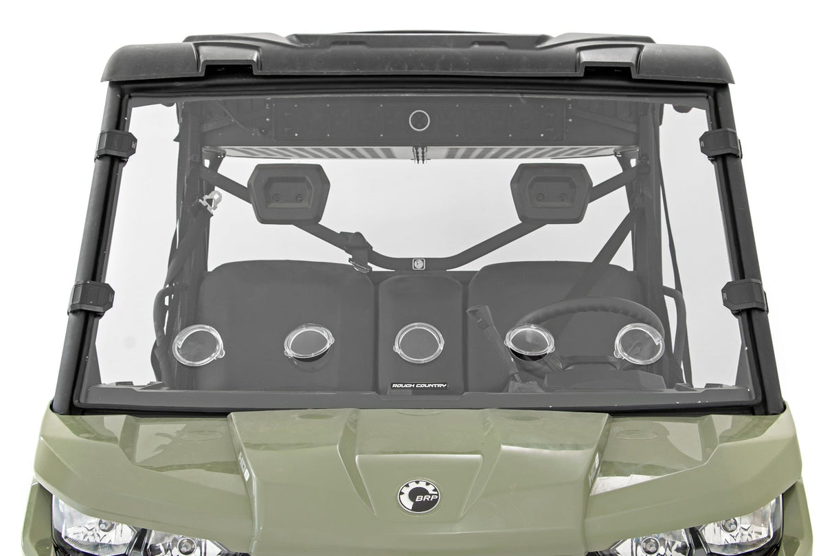 Vented Full Windshield Scratch Resistant Can-Am Defender HD 5/HD 8/HD 9/HD 10 Rough Country