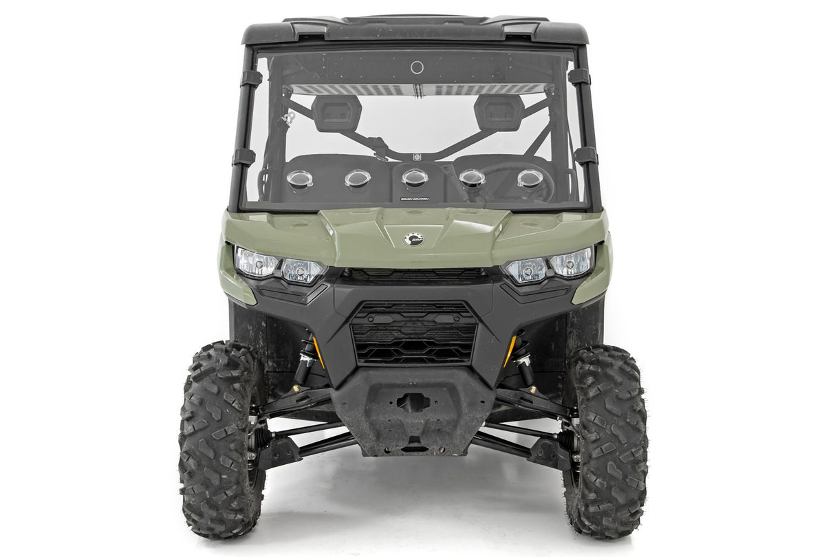 Vented Full Windshield Scratch Resistant Can-Am Defender HD 5/HD 8/HD 9/HD 10 Rough Country