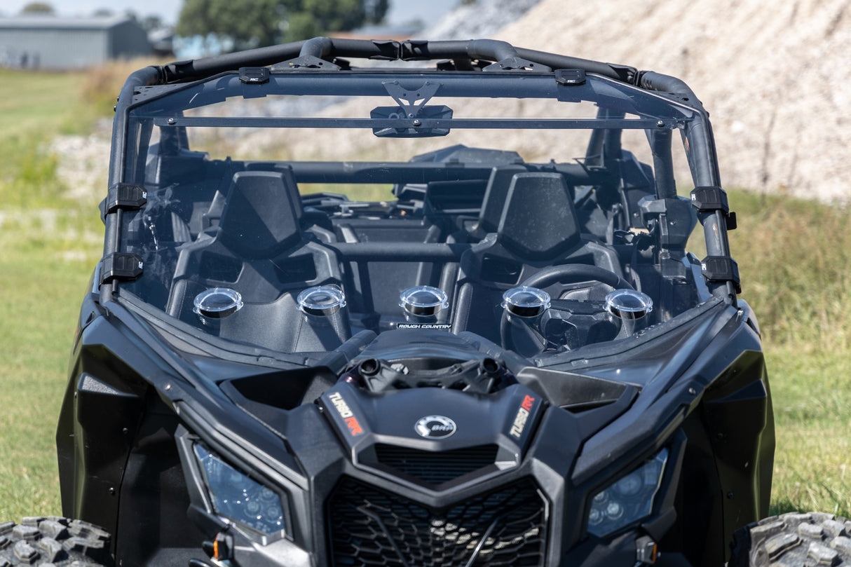 Vented Full Windshield Scratch Resistant Can-Am Maverick X3 Rough Country