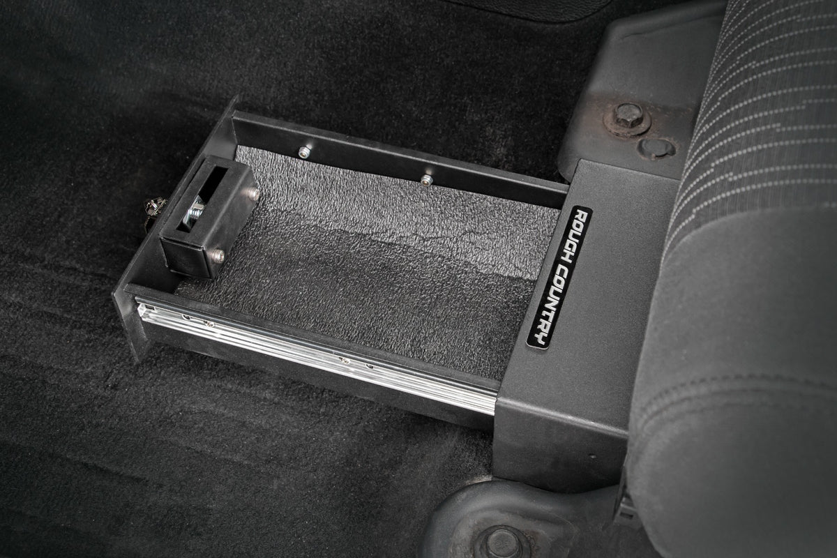 Storage Box Under Seat Jeep Wrangler JK (07-10)/Wrangler Unlimited (07-18) Rough Country