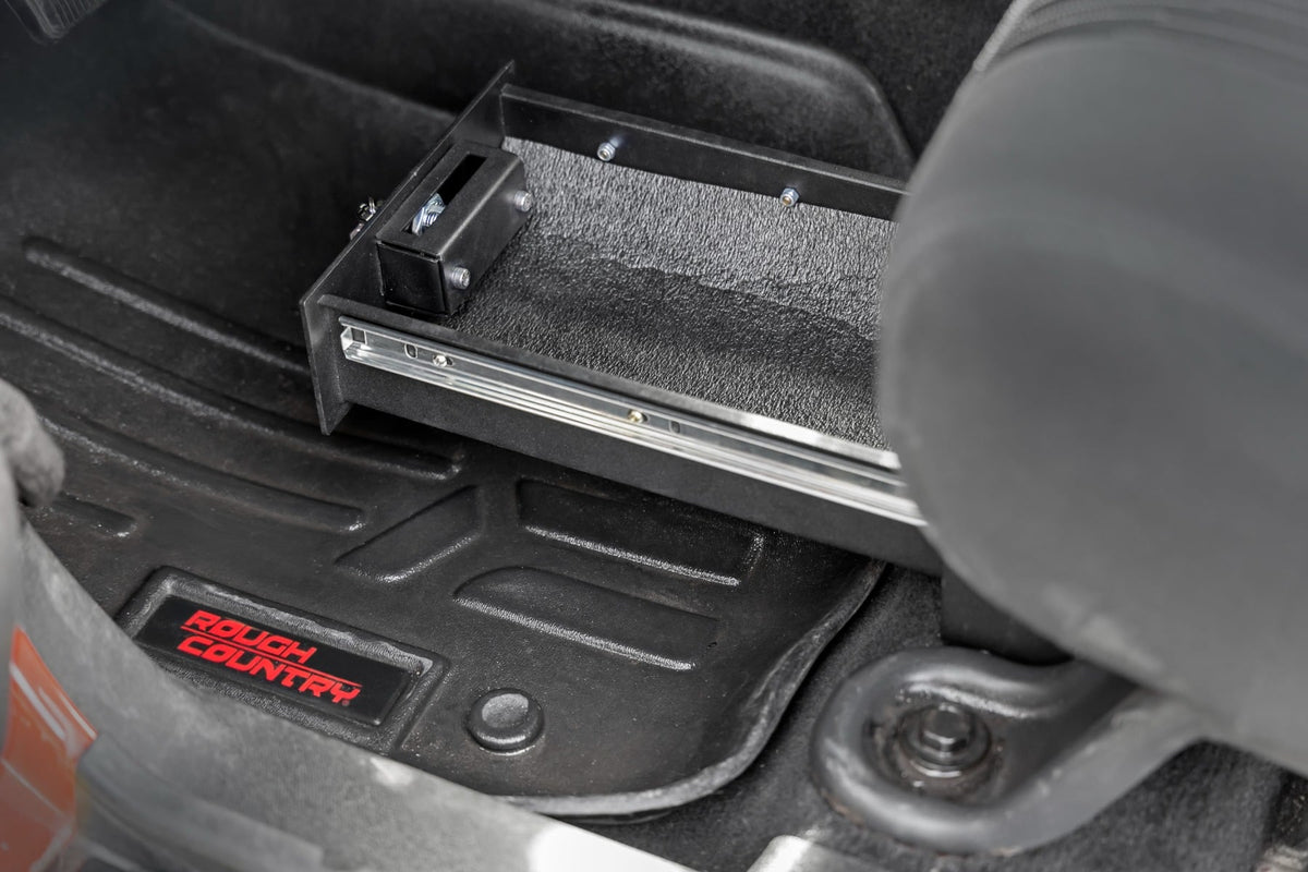 Storage Box Under Seat Jeep Wrangler JK (07-10)/Wrangler Unlimited (07-18) Rough Country