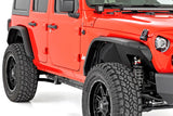 High Clearance LED Flat Fender Flare Kit UV Treated Jeep Wrangler JL (18-24) Rough Country