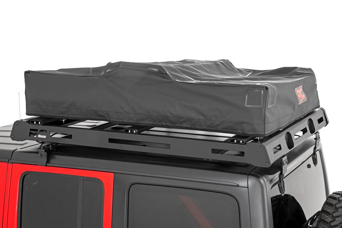 Roof Top Tent Rack Mount 12 Volt Accessory w/Ladder Extension & LED Light Kit Rough Country
