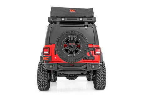 Roof Top Tent Rack Mount 12 Volt Accessory w/Ladder Extension & LED Light Kit Rough Country