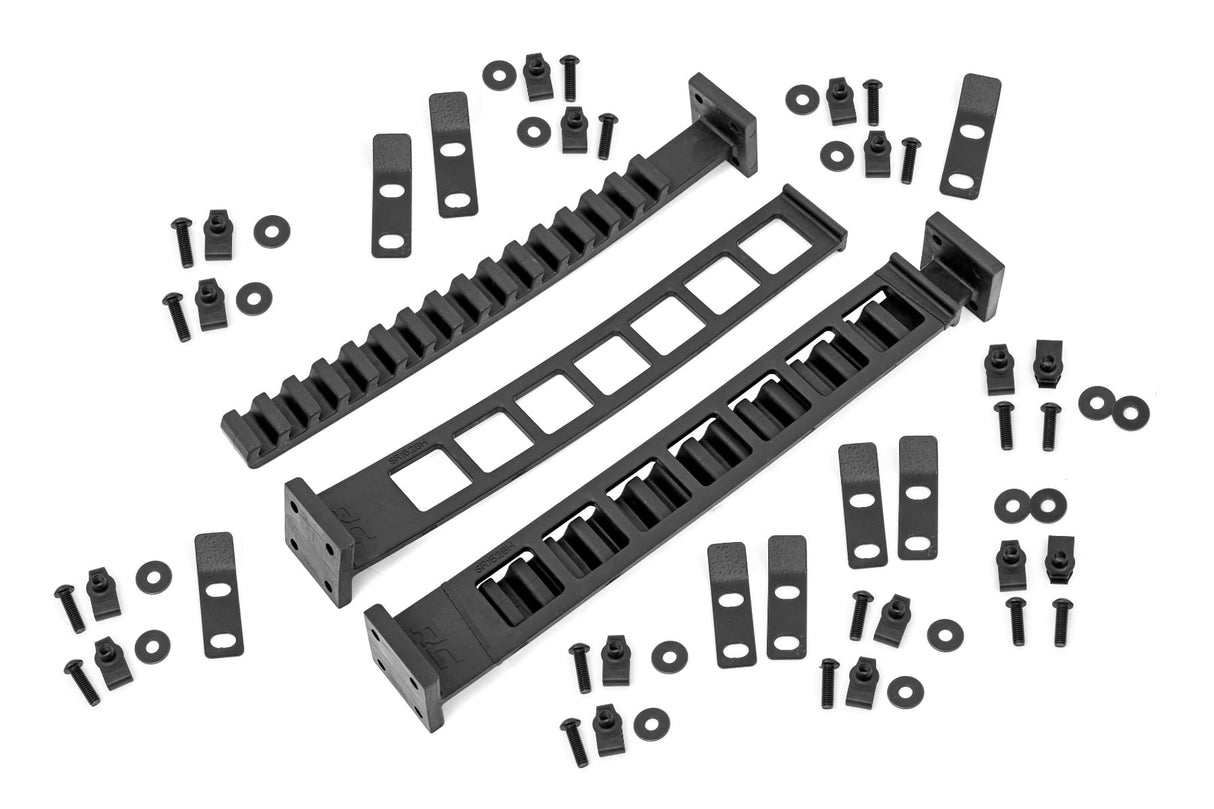 Rubber Molle Panel Clamp Kit Universal Up to 15 Inch 2-Clamp Sets Rough Country