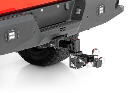 Adjustable Trailer Hitch 6 Inch Drop Multi-Ball Mount Fits 2 Inch Receiver Rough Country