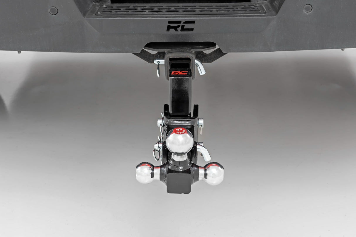 Adjustable Trailer Hitch 6 Inch Drop Multi-Ball Mount Fits 2 Inch Receiver Rough Country