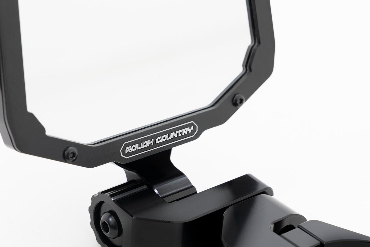 UTV Aluminum Side View Mirrors Horizontal Rough Country