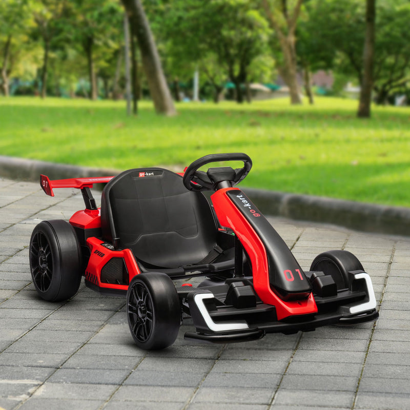 Adjustable Seat Electric Go Kart with Slow Start - 24V, 7.5 MPH