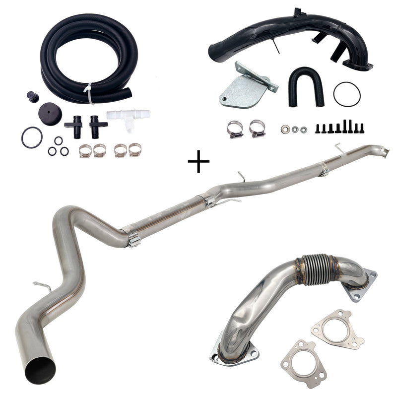 TruckTok 2007.5-2010 6.6L Duramax LMM 4"/5"  Dp-back DPF pipe & EGR delete kit