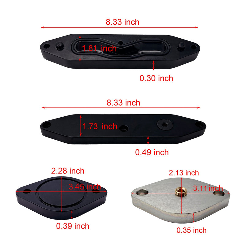 TruckTok 2011-2019 6.7L Powerstroke 4" Exhaust Delete Pipe & CCV/EGR Delete Kit