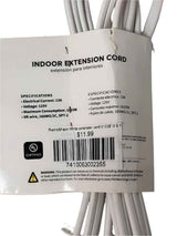 RadioShack Extension Cord 6100810 White 9 ft TekShack