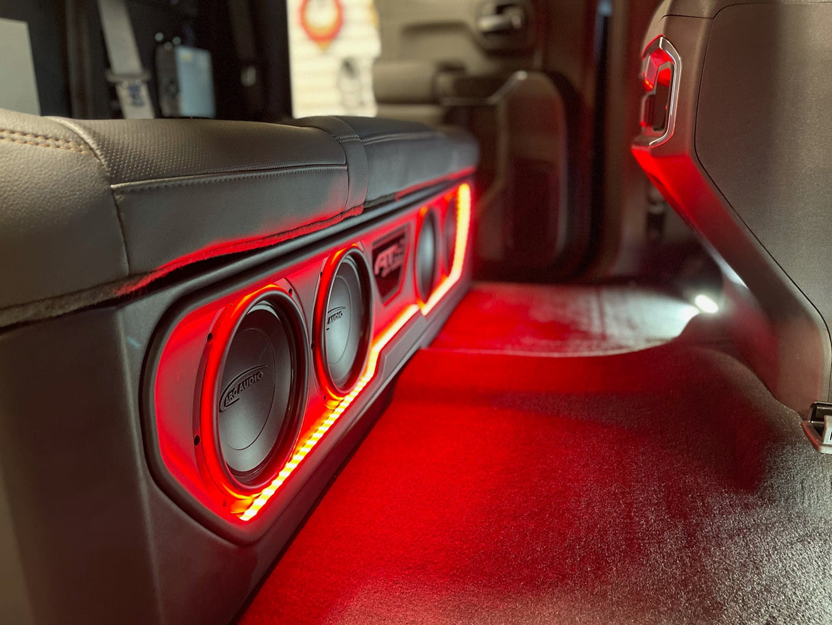 Custom JL Audio Four 8-inch Front-Firing Vented Sub Enclosure: 2019–2026 GMC & Chevy Sounds Good Stereo