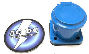 Hubbell HBLNCABL Single Pole Connector, Non-Met Cover, BLUE Camlock series 16 Hubbell