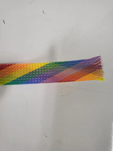 25 FT 3/4" RAINBOW PET EXPANDO SLEEVING BRAID AC/DC WIRE AND SUPPLY