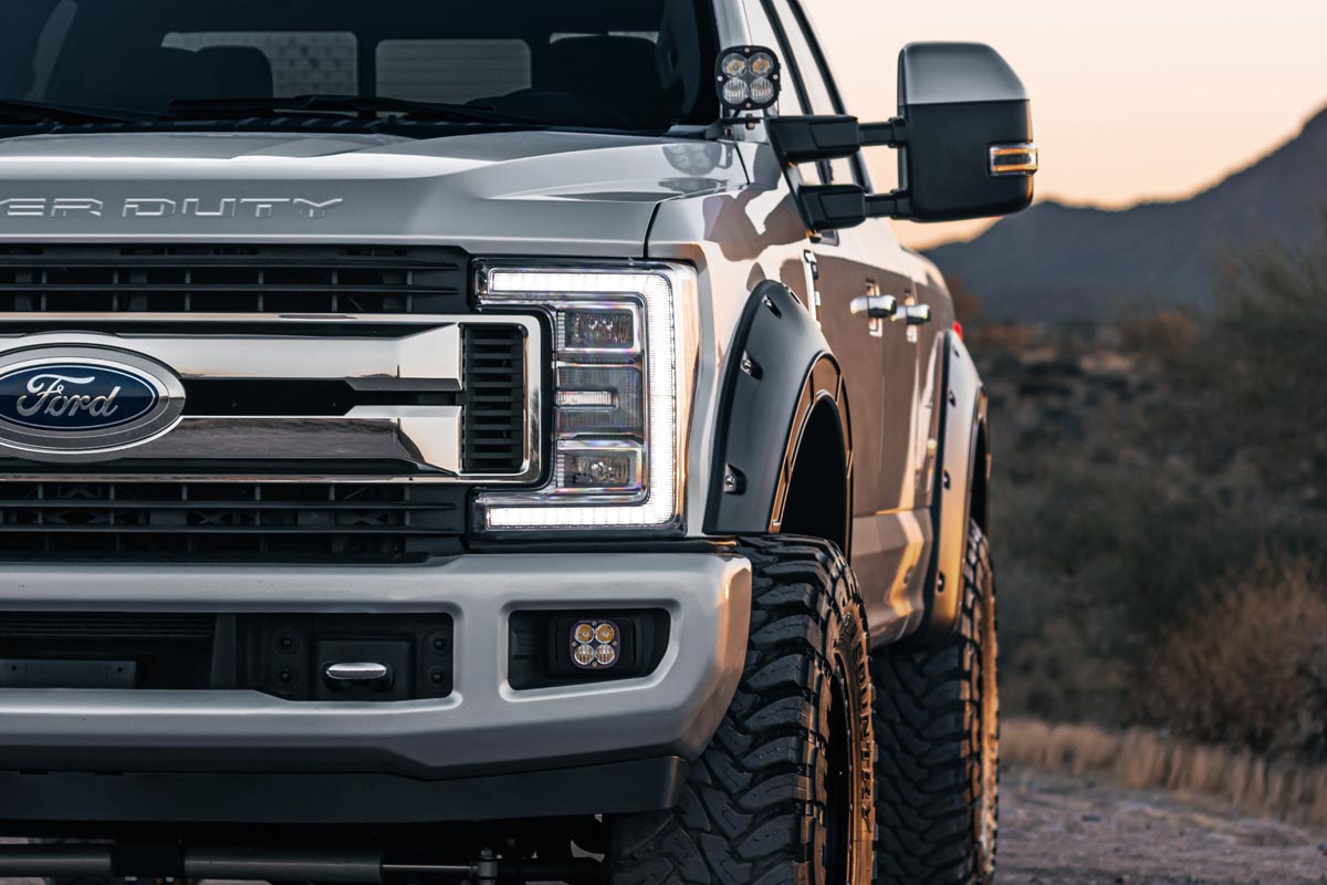 Defender Pocket Fender Flares Absolute Black Ford Super Duty (17-22) Rough Country