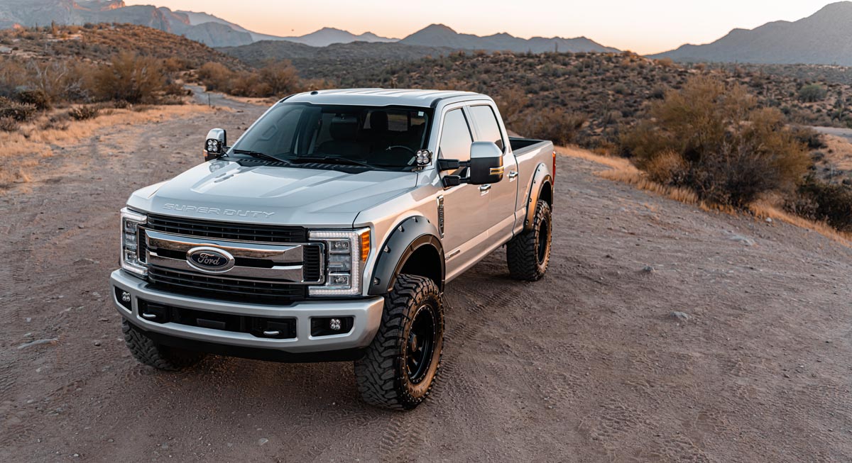 Defender Pocket Fender Flares Absolute Black Ford Super Duty (17-22) Rough Country