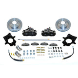 New Direct Fit Rear Drum to Disc Brake Conversion Kit W/Rotors. Black A114BK