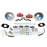 New Direct Fit Rear Drum to Disc Brake Conversion Kit W/Rotors. Red A117R