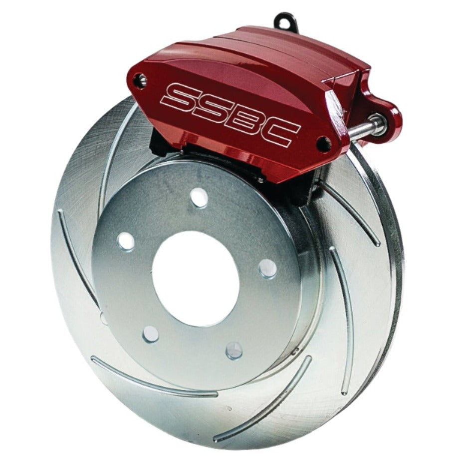 American Made Sport R1 Billet Aluminum Rear Drum to Disc Brake Conversion Kit W/Rotors. Red A125-27R