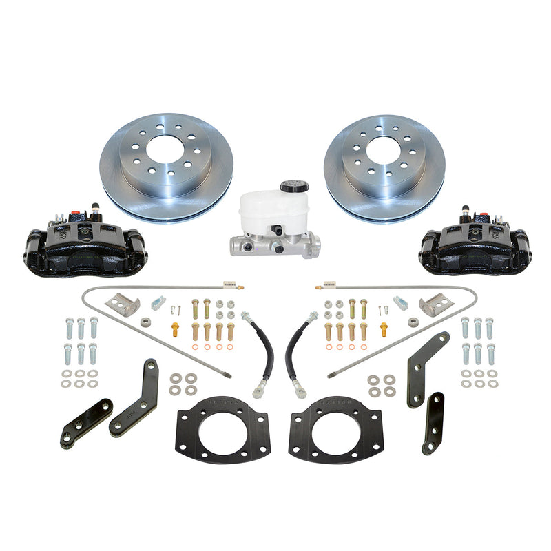 New Direct Fit Rear Drum to Disc Brake Conversion Kit W/Rotors. Black A126-51BK