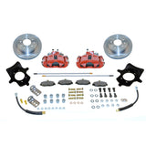 New Direct Fit Drum to Disc Brake Rear Conversion Kit W/Rotors. Red A128-6R