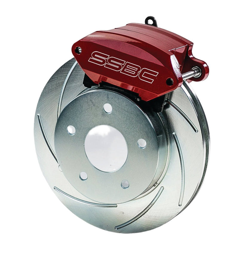 American Made Sport R1 Billet Aluminum Rear Drum to Disc Brake Conversion Kit W/Rotors. Red A130-5R