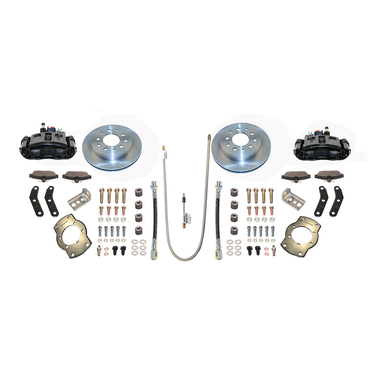 New Direct Fit Rear Drum to Disc Brake Conversion Kit W/Rotors. Black A136BK