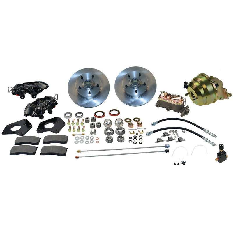 American Made Kelsey Hayes 4-Piston Front Drum to Disc Brake Conversion Kit W/Rotors. A153-1